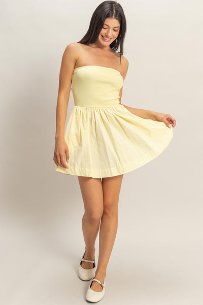 Strapless Flowy Mini Dress