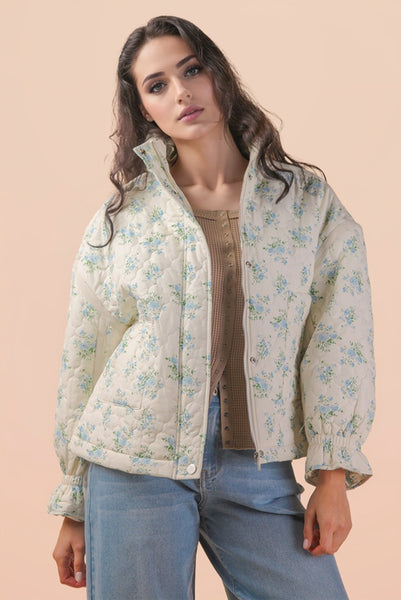 (取寄) ブランクニューヨーク レディース フォール ブルーム フローラル キルテッド ジャケット Blank NYC women Fall Bloom Floral Quilted Jacket Multicolor Soft Bloom Quilted Jacket