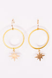 Star Hoop Earrings Gold 041