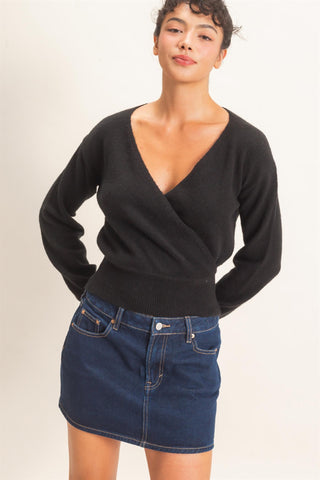 Over Under Wrap Sweater