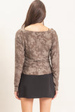 Veiled Floral Top
