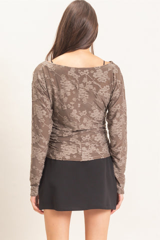 Veiled Floral Top