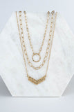 Stevie Necklace in Worn Gold