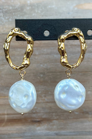 Large Pearl Dangle Earring