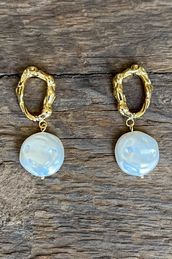 Large Pearl Dangle Earring