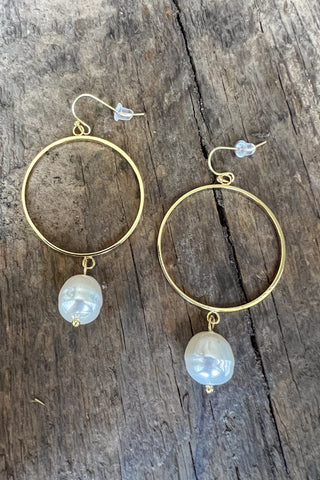 Pearl Hoop Earring