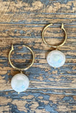 Small Pearl Hoop Earring