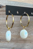 Small Pearl Hoop Earring