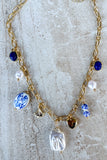 Blue/White Charm Necklace