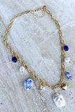 Blue/White Charm Necklace