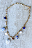 Blue/White Charm Necklace