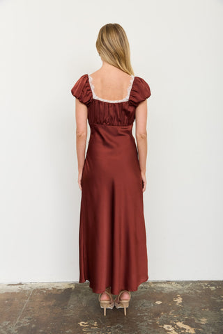 Cinnamon Lace Midi Dress