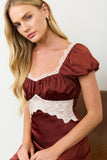 Cinnamon Lace Midi Dress