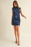 Social Club Belted Mini Dress