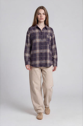Corner Café Plaid Top