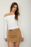 Silver Spur Studded Mini Skirt