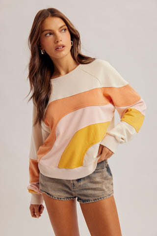 Retro Replay Colorblock Sweatshirt