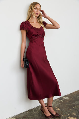 Candlelight Satin Midi Dress