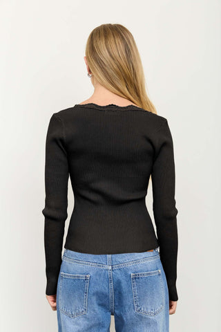 Fine Line Ribbed Top