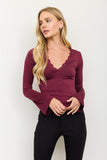Spiced Berry Lace Top