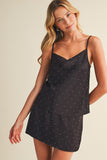 Dot After Dark Satin Cami