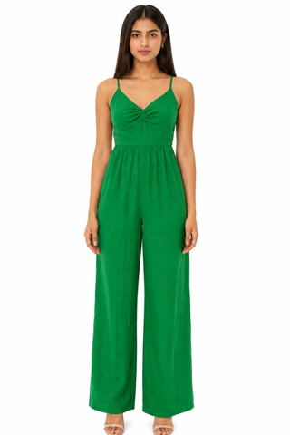 Emerald Twist Front Jumpsuit