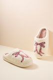 Bow Slippers in White