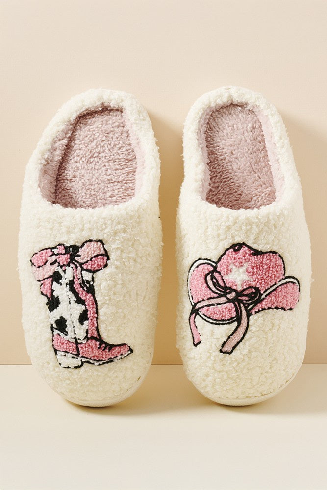 Cowgirl Slippers in White