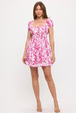 Pink Petals Mini Dress