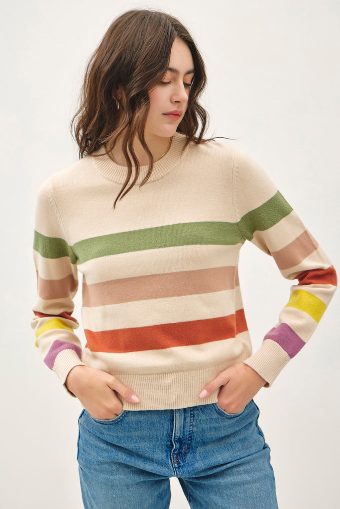 On Trend Striped Sweater