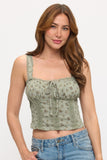 Olive Petals Lace Top