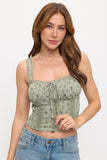 Olive Petals Lace Top