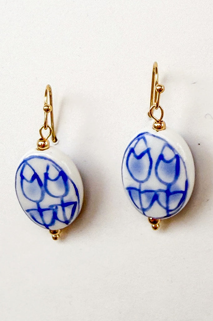 Blue Tulip Earring