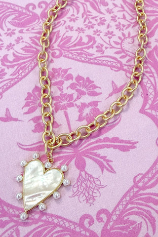 Spotted Heart Short Necklace
