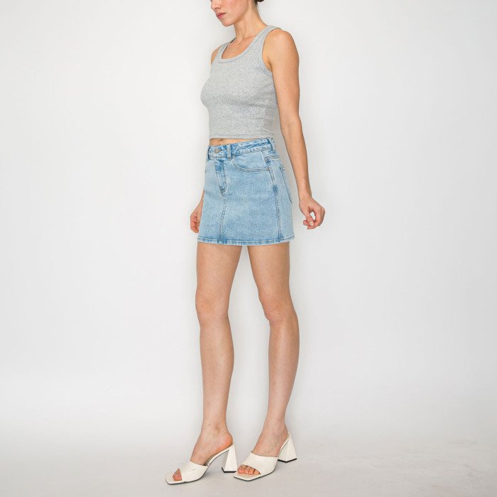 Clean Cut Denim Mini