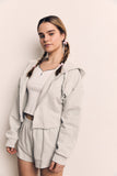 Off-Duty Zip Crop Hoodie