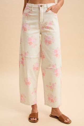 Cottage Bloom Barrel Jeans