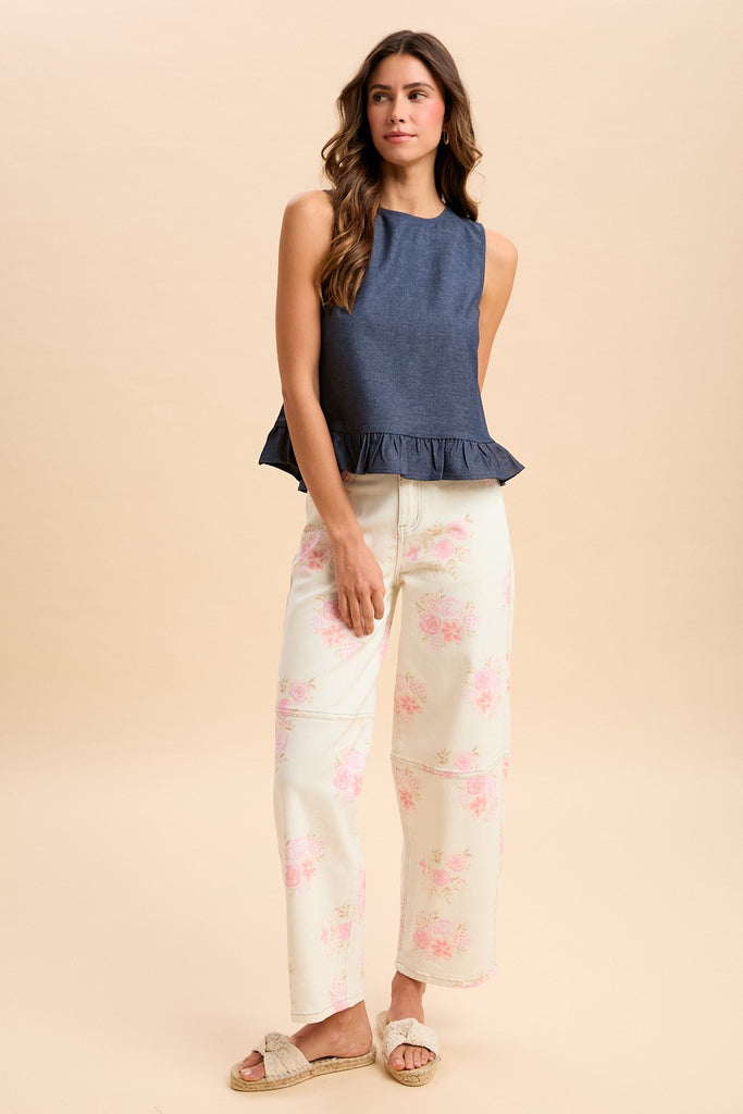 Cottage Bloom Barrel Jeans