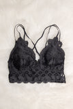 Amazing Lace Bralette in Charcoal