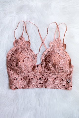 Amazing Lace Bralette in Misty Rose