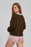 Cozy Contrast Knit Top