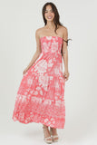 Coral Bloom Maxi Dress