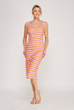 Sorbet Stripe Midi Dress