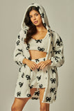 Cozy Classic Lounge Set in Bow Print