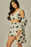 Cozy Classic Lounge Set in Bow Print