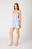 Today's The Day Romper in White/Blue