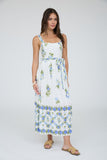Wildflower Scallop Midi Dress
