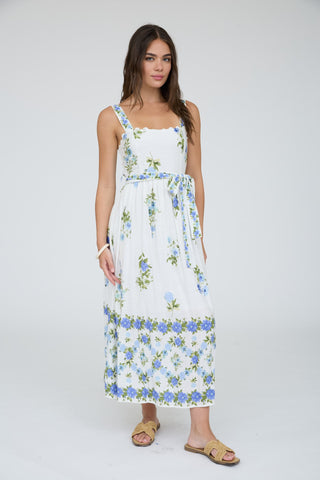 Wildflower Scallop Midi Dress