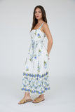 Wildflower Scallop Midi Dress