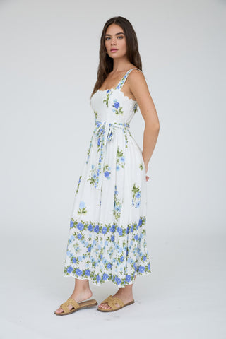 Wildflower Scallop Midi Dress